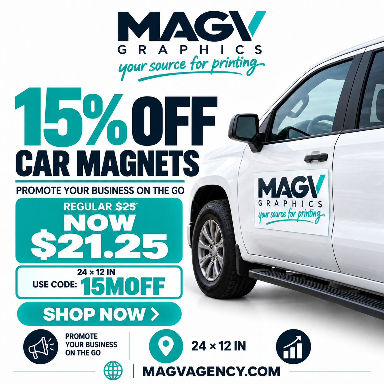 15% off Magnetic Signs — 15MOFF