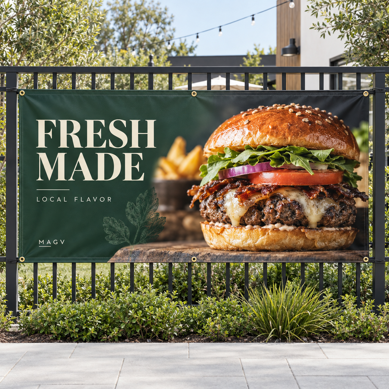 Large-format custom vinyl banner