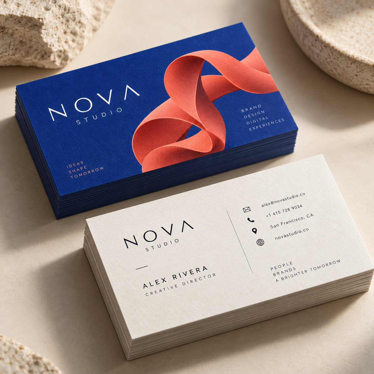 Printed business cards