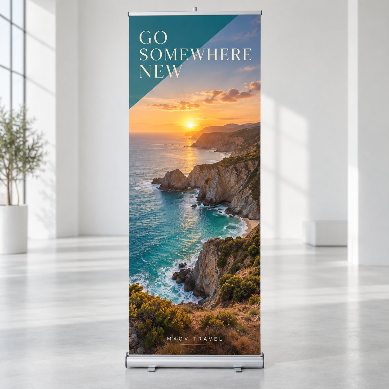 Printed retractable banner display