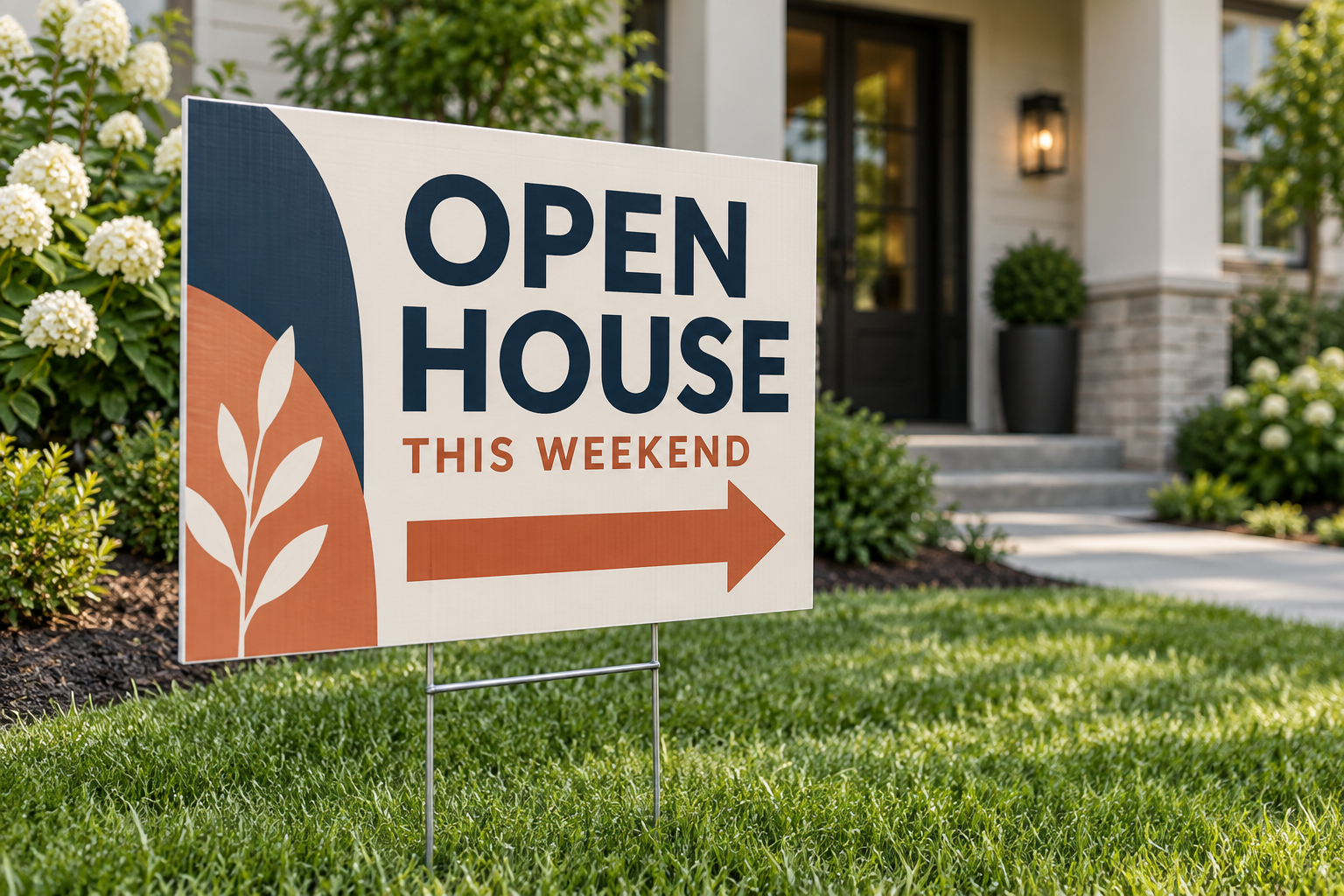 Outdoor printed yard sign